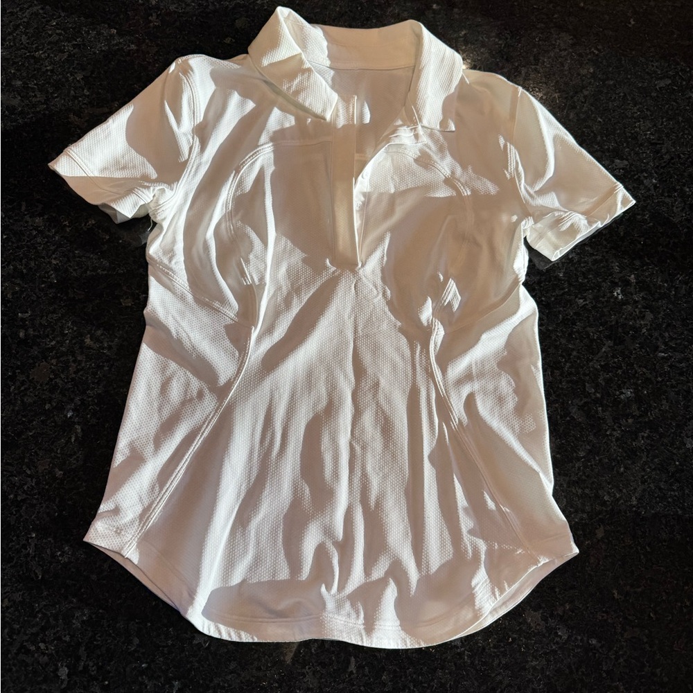 Lululemon Athletica White Polo Shirt